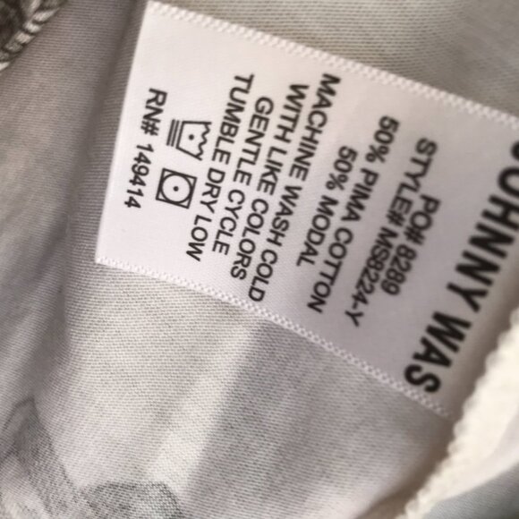 NWT Johnny Was Pajamas set women's M black/beige modal cotton soft luxury gift - Picture 3 of 9